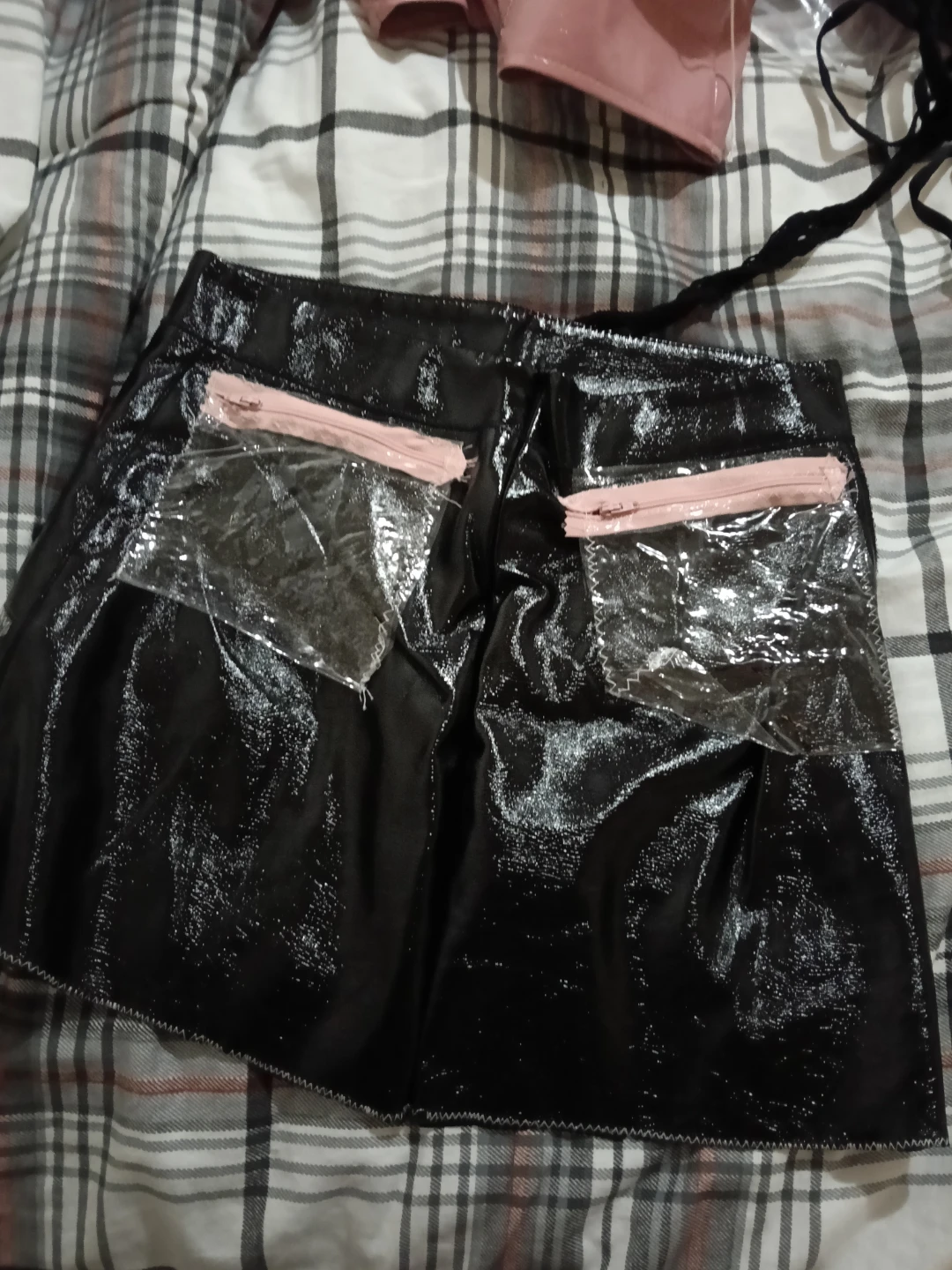 Black Mini Skirt with Star Design