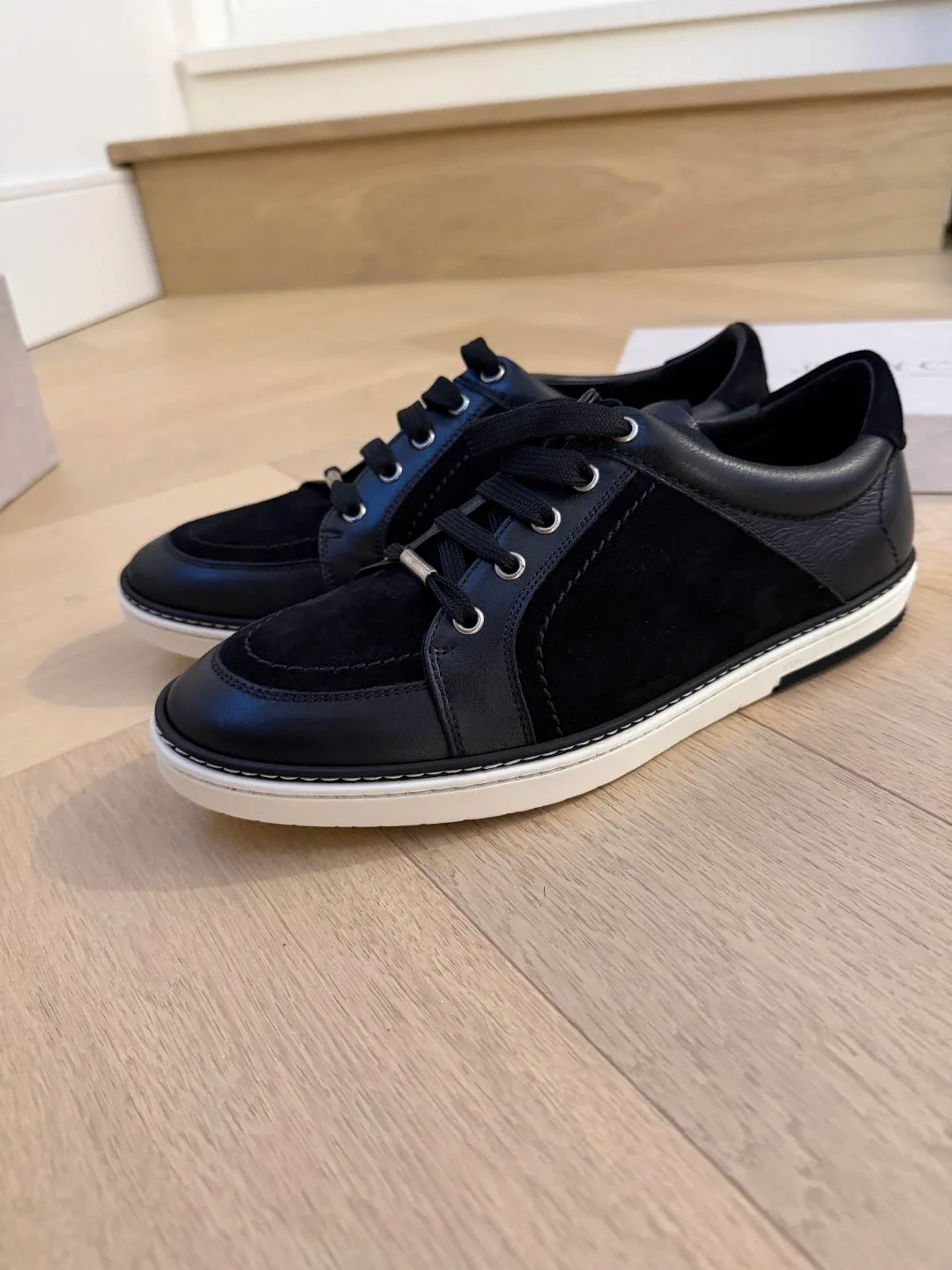 Jimmy Choo Black Leather Sneakers image indicator(2)