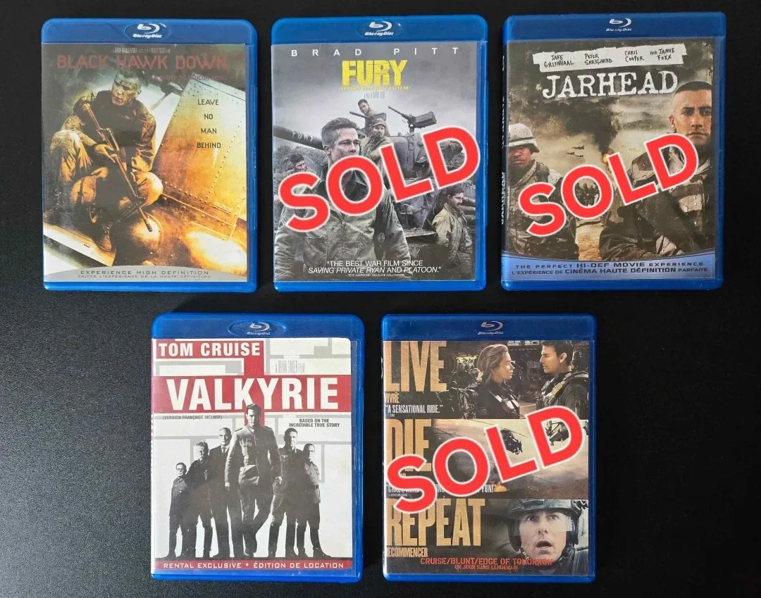 Blu-ray War Genre Tiles 2 for $10