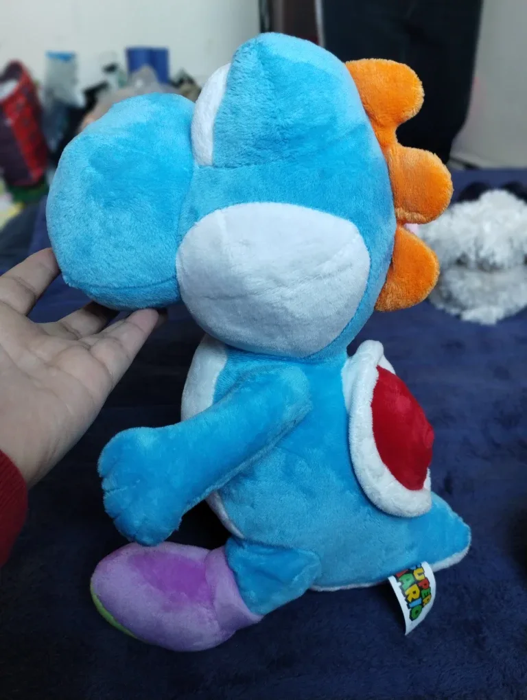 Super Mario Blue Yoshi Plushie image indicator(2)