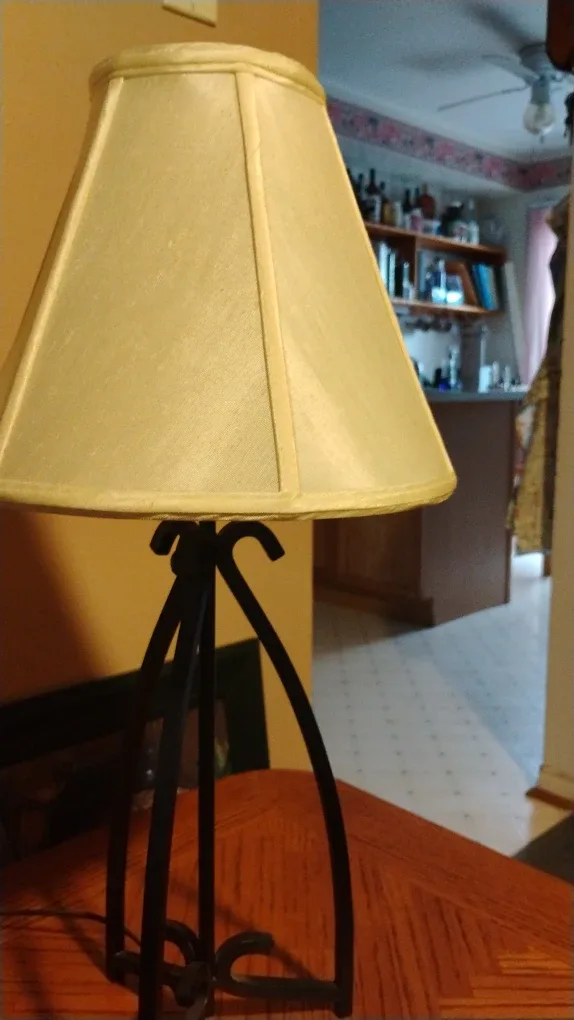 Table Lamp with Beige Shade