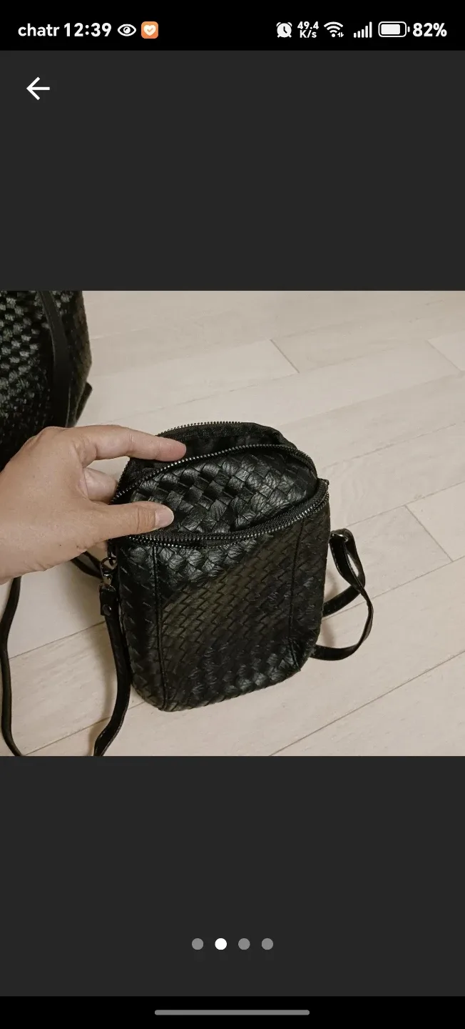 Black Leather Crossbody Bag image indicator(2)