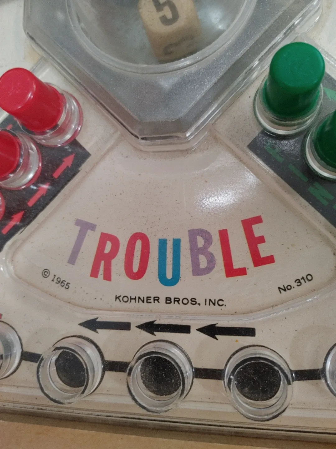 🧡ORIGINAL TROUBLE BOARD GAME FROM 1965! TOP CONDITION! image indicator(3)