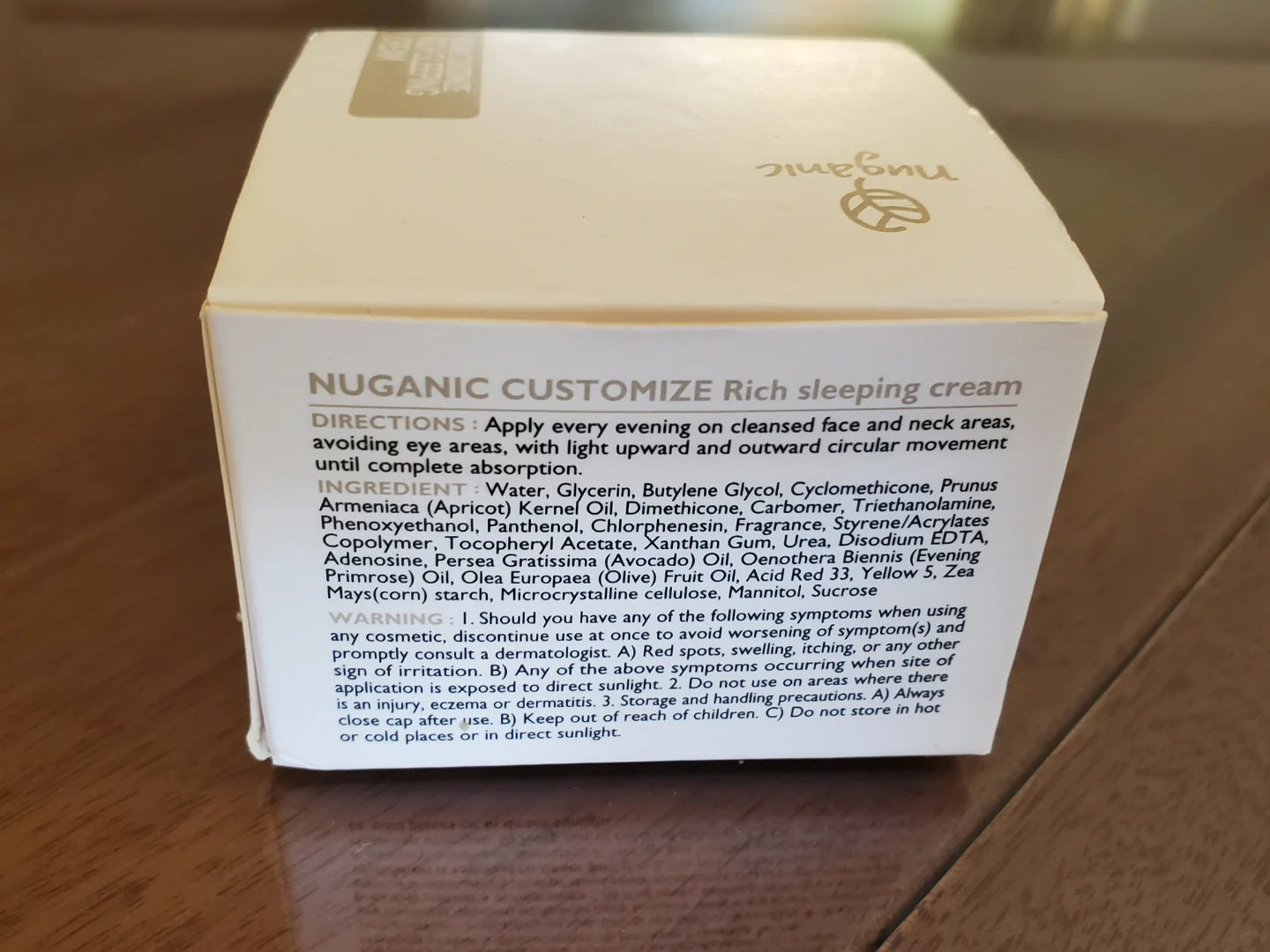 Nuganic Customize Rich Sleeping Cream (50g) - photo 3