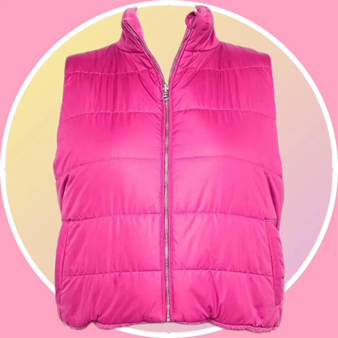 NWT Reversible Quilted Puffer / Sherpa Fleece Vest 3XL image indicator(2)