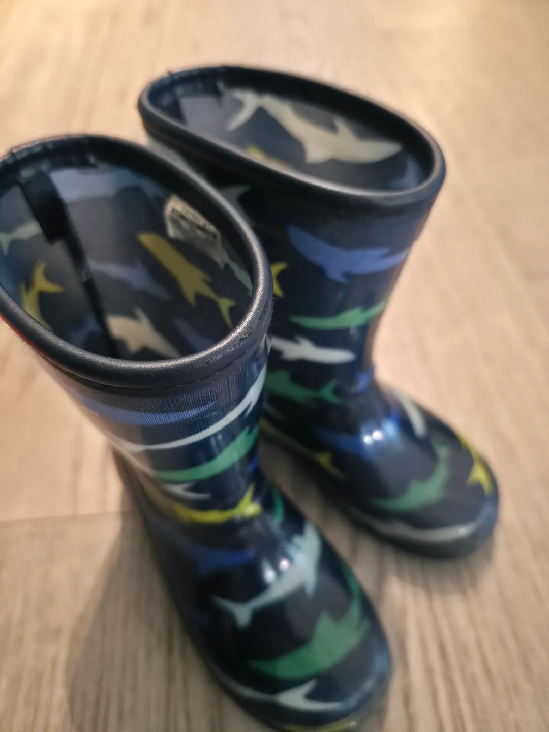 Shark Pattern Rain Boots - Size 9 image indicator(2)