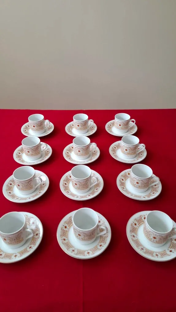 Vintage Espresso Cup & Saucer Set (12) image indicator(2)