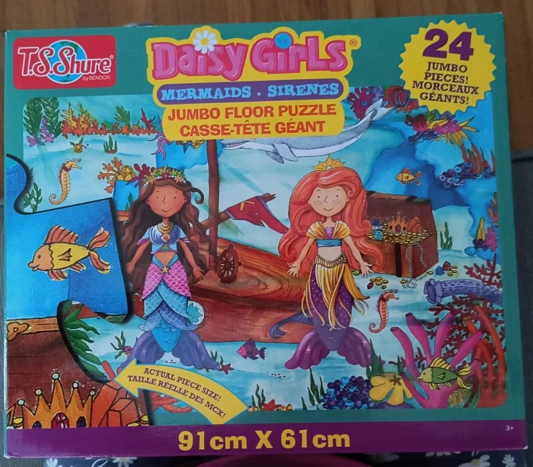 T.S. Shure Daisy Girls Mermaids 24-Piece Jumbo Floor Puzzle