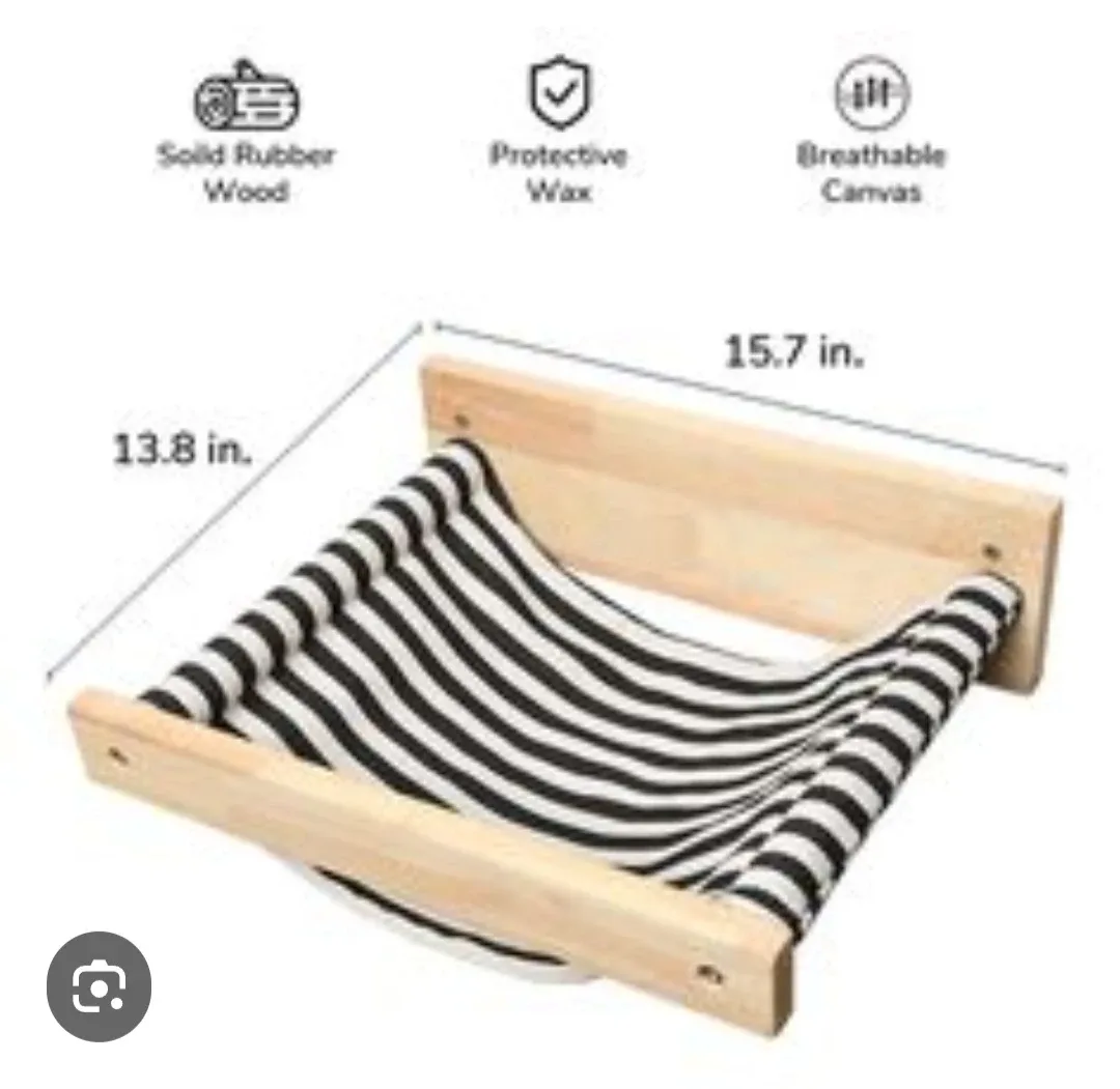 FUKUMARU Rubber Wood Cat Hammock image indicator(2)