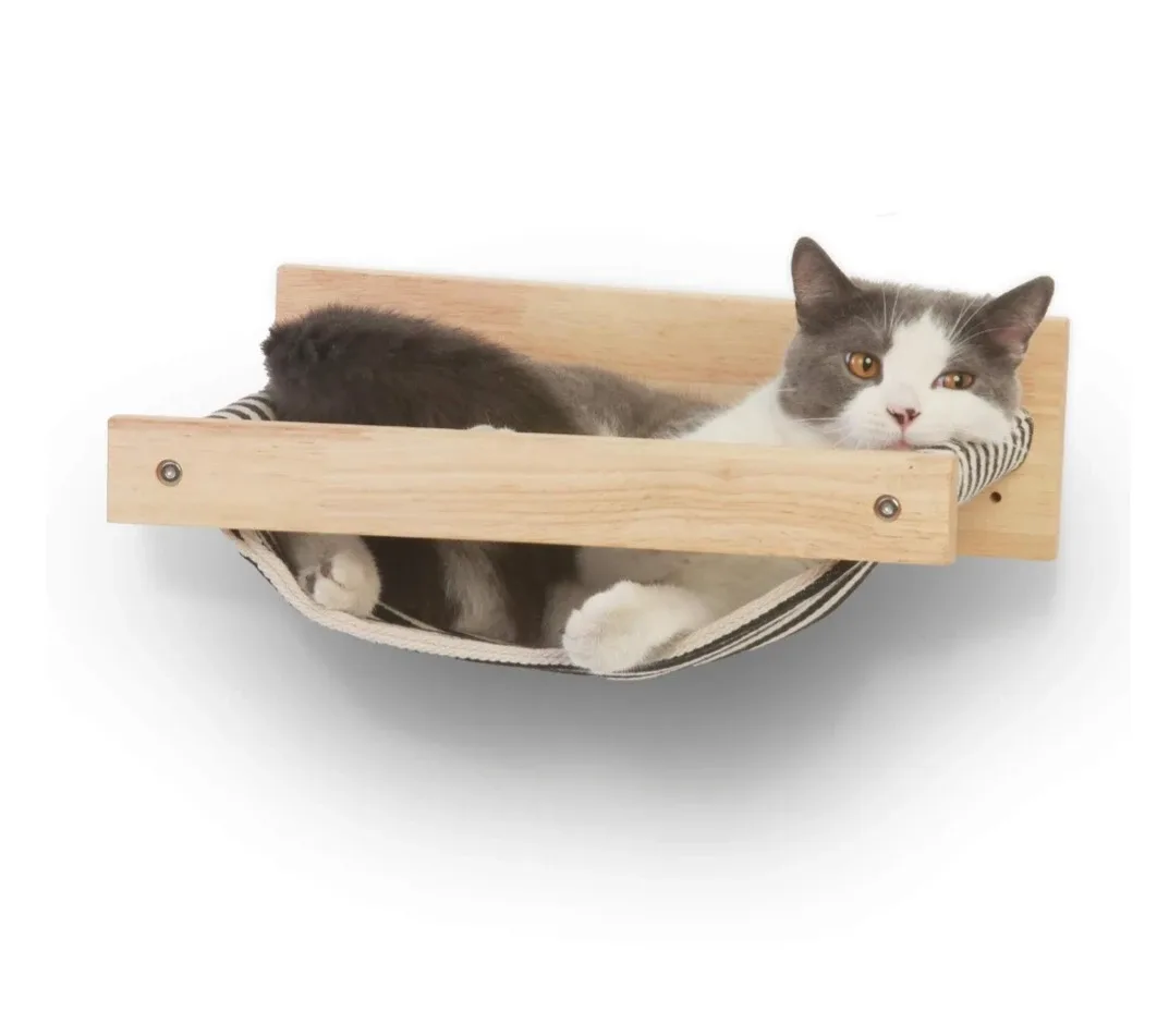 FUKUMARU Rubber Wood Cat Hammock image indicator(6)