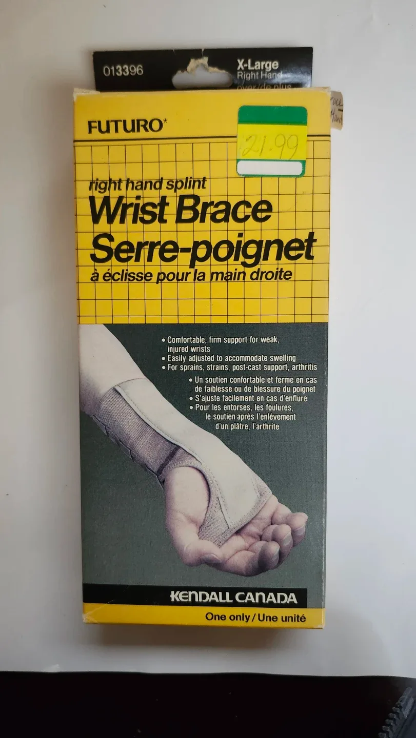 Brand New Futuro Right Hand Wrist Brace - X-Large