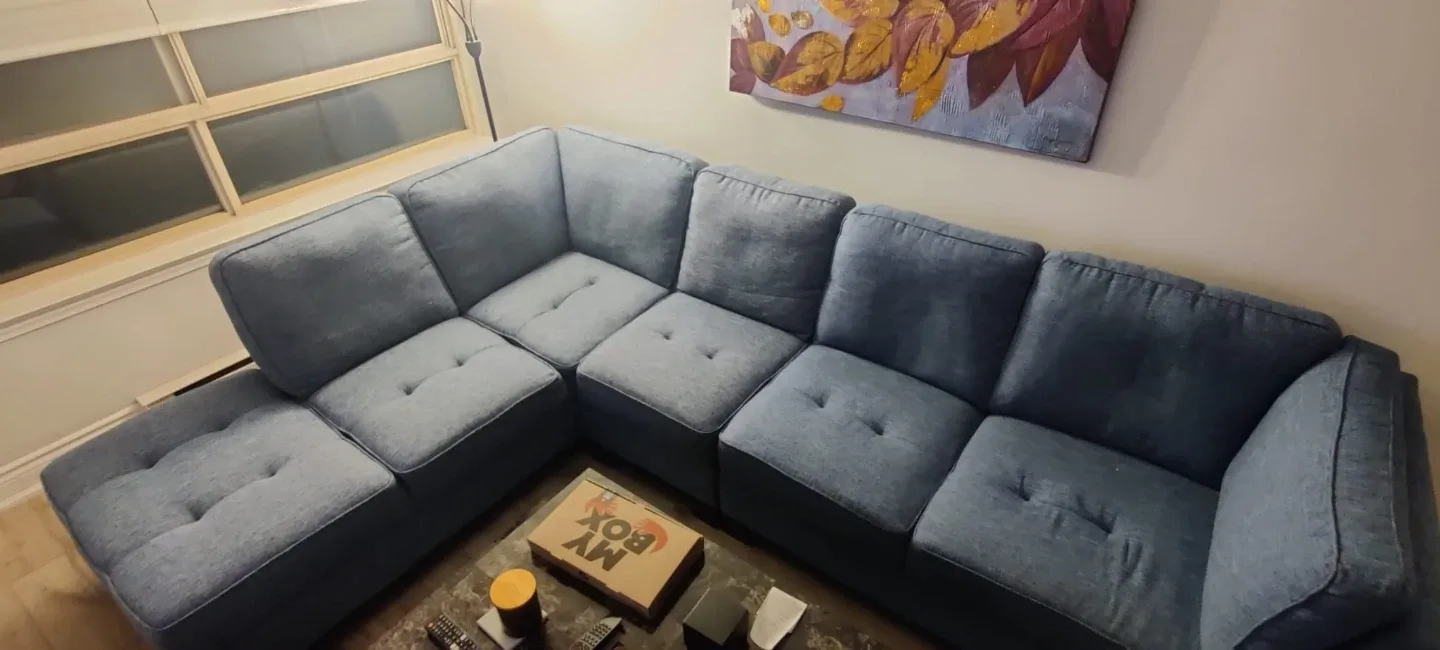 Blue Sectional Sofa image indicator(2)