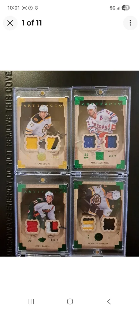 Hockey Artifacts Card Lot/Milan Lucic/Mike Gartner/More!