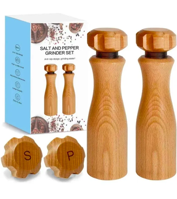 Wooden Salt And Pepper Grinder Set