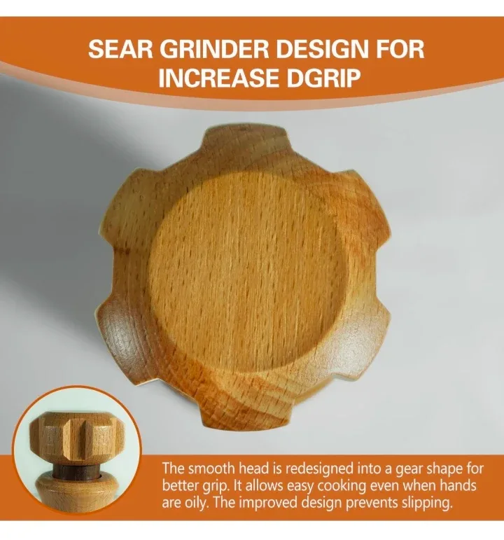 Wooden Salt And Pepper Grinder Set image indicator(3)