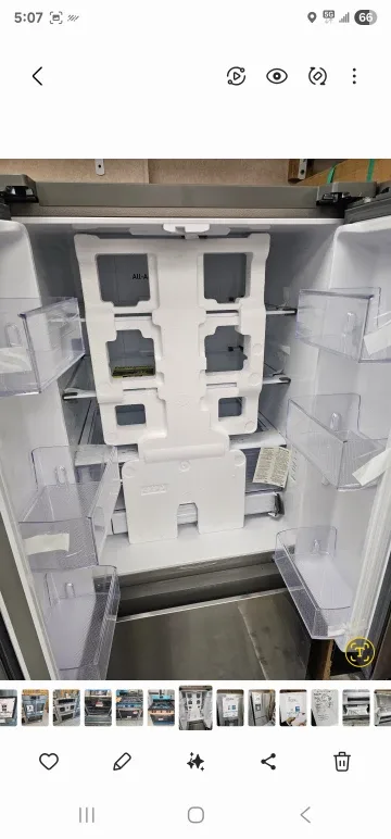 New Samsung 30in Stainless steel french door refrigerator image indicator(2)