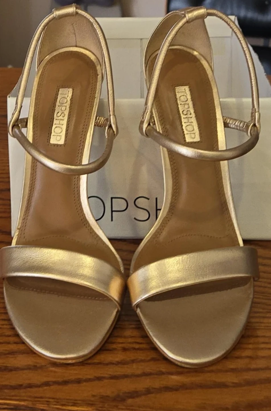 Topshop Gold Heels Size 7
