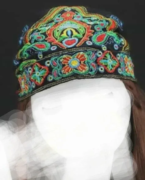 New: Embroidered Black Turban Bennie Hat - New image indicator(3)