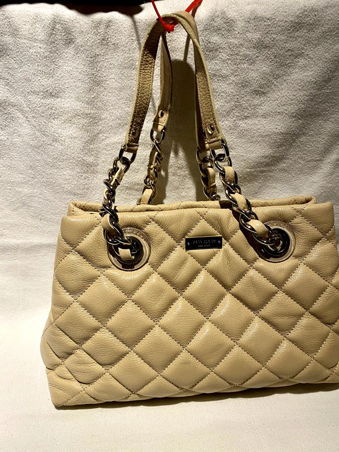 Kate Spade Cream Quilted Leather Shoulder Bag - photo 3