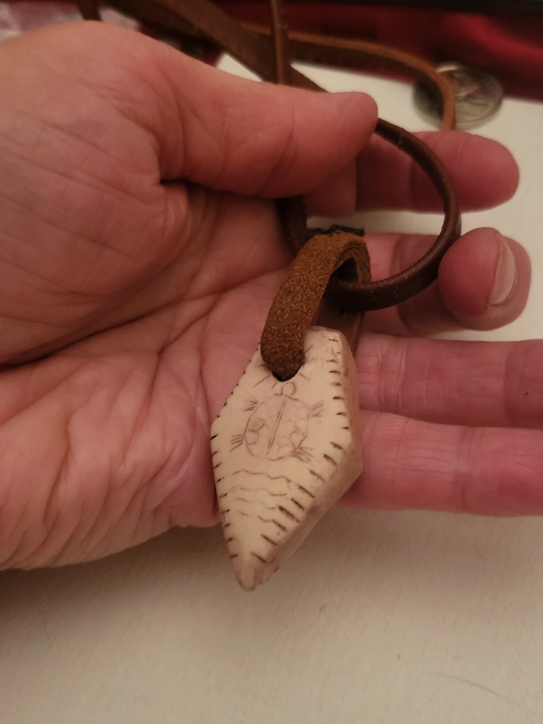 Handmade Bone Turtle Necklace - photo 4