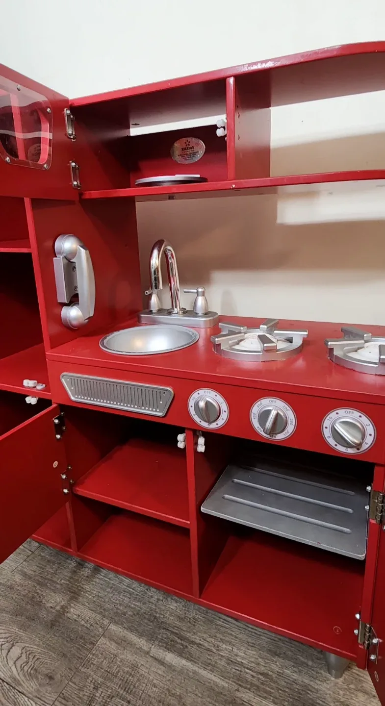 Red KidKraft Retro Toy Kitchen Set image indicator(6)