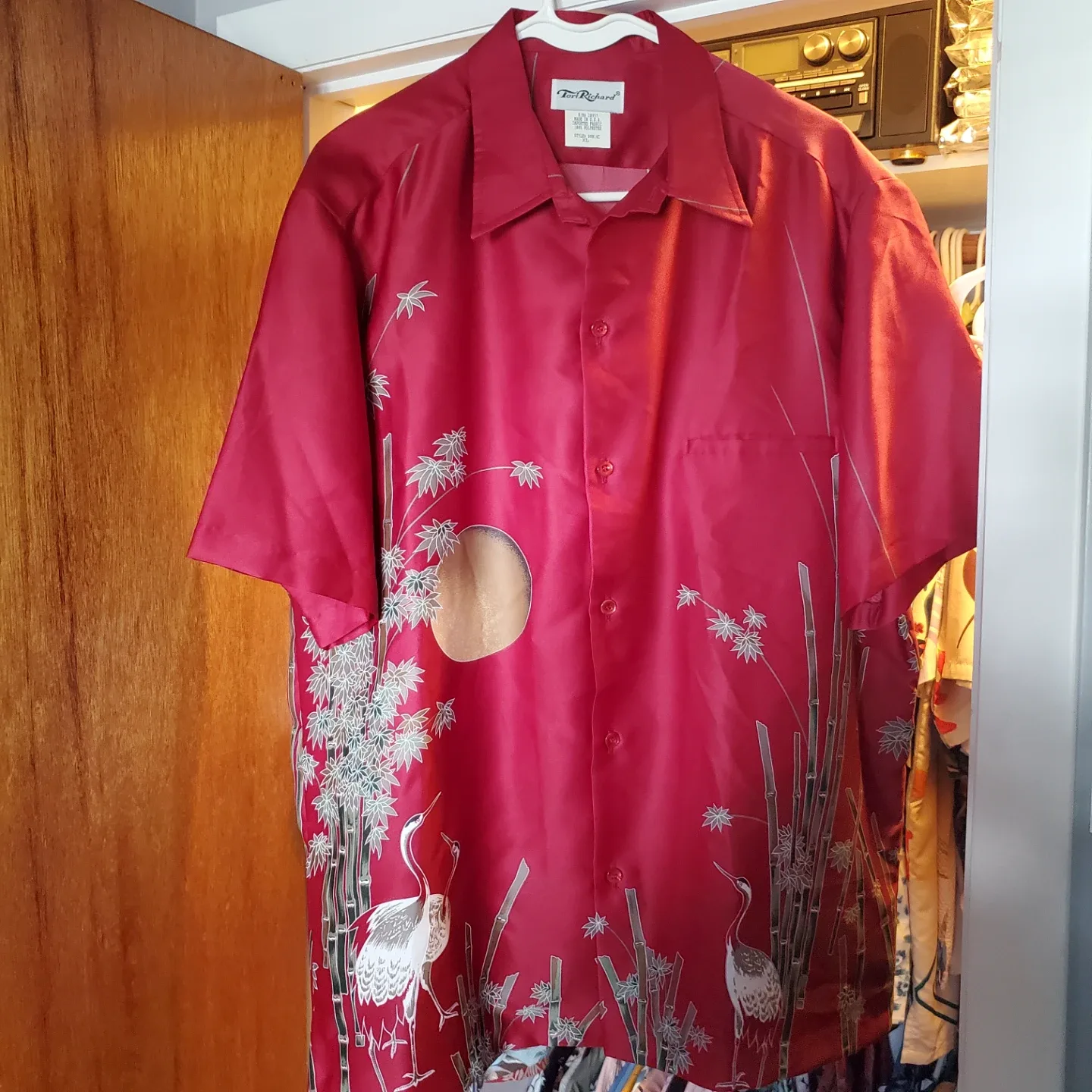 Tori Richard Silk Blend Red Shirt - XL image indicator(2)
