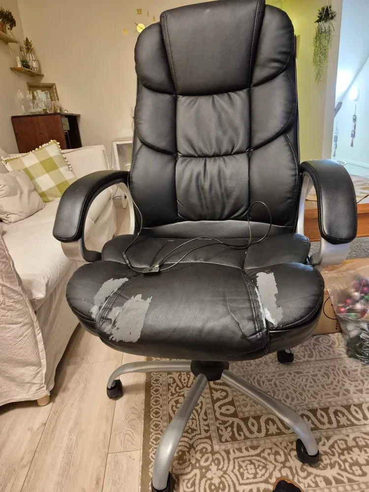 Black Office/Gaming Chair with a back massage system - Some Wear