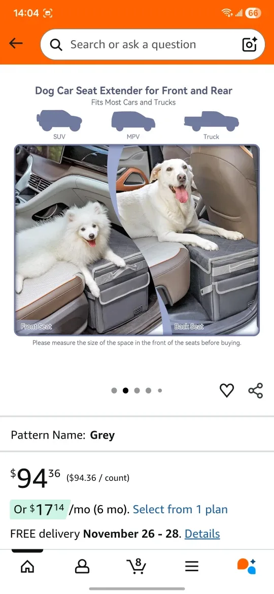 PETSFIT Collapsible Car Organizer - Grey image indicator(4)