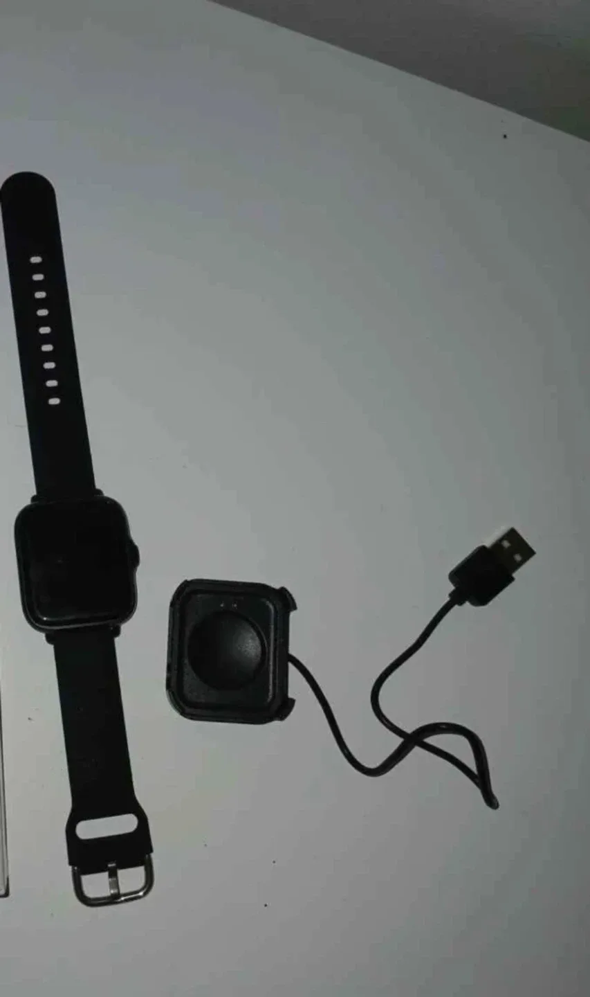 Black Smart Watch with Charger image indicator(2)