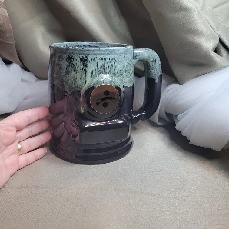 Unique Vintage Canadian Pottery Drip Glaze OverSized Mug..