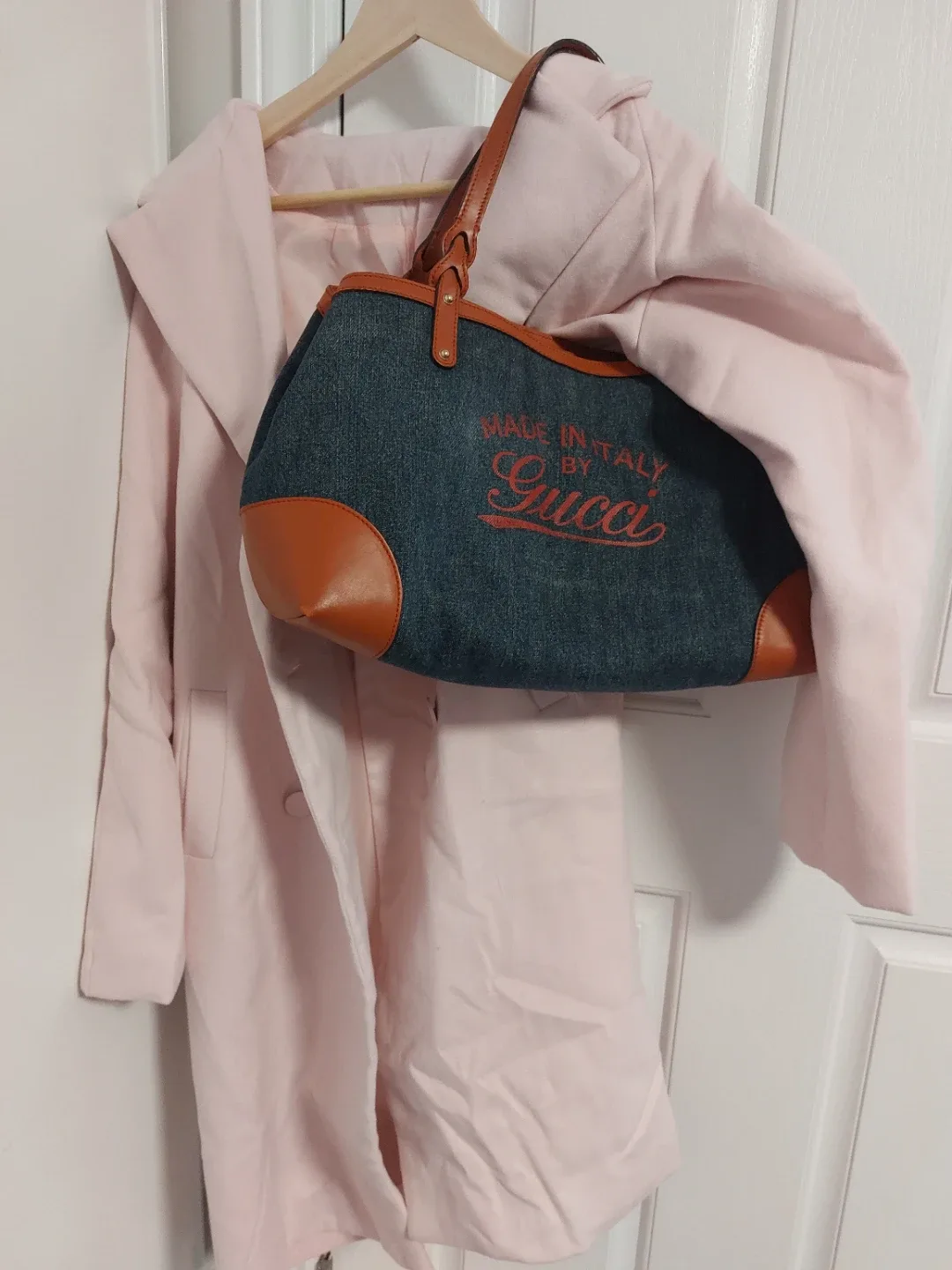 Gucci Denim & Leather Tote Bag image indicator(2)