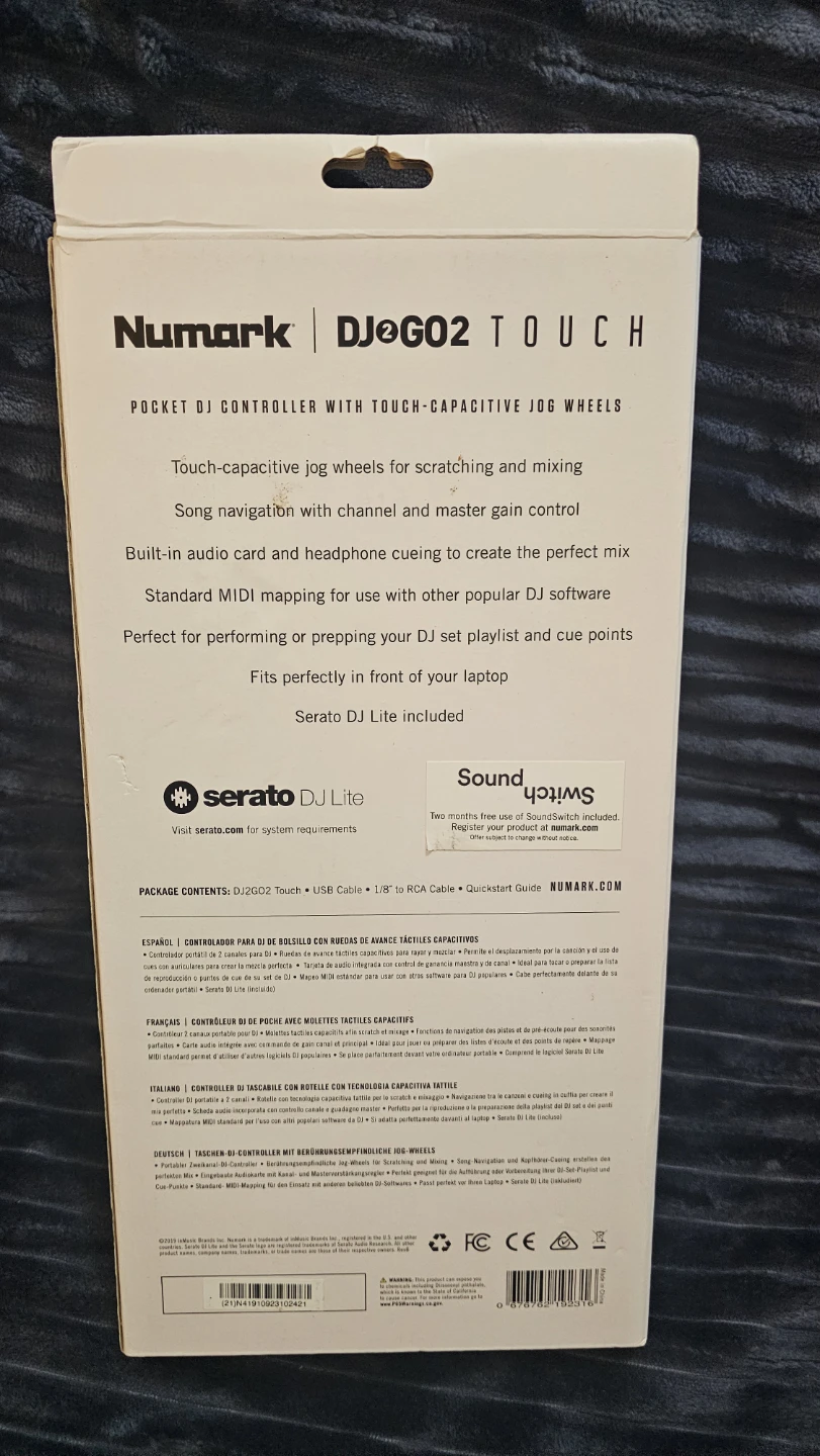 Numark DJ2GO2 Touch Pocket DJ Controller - NEW - photo 3