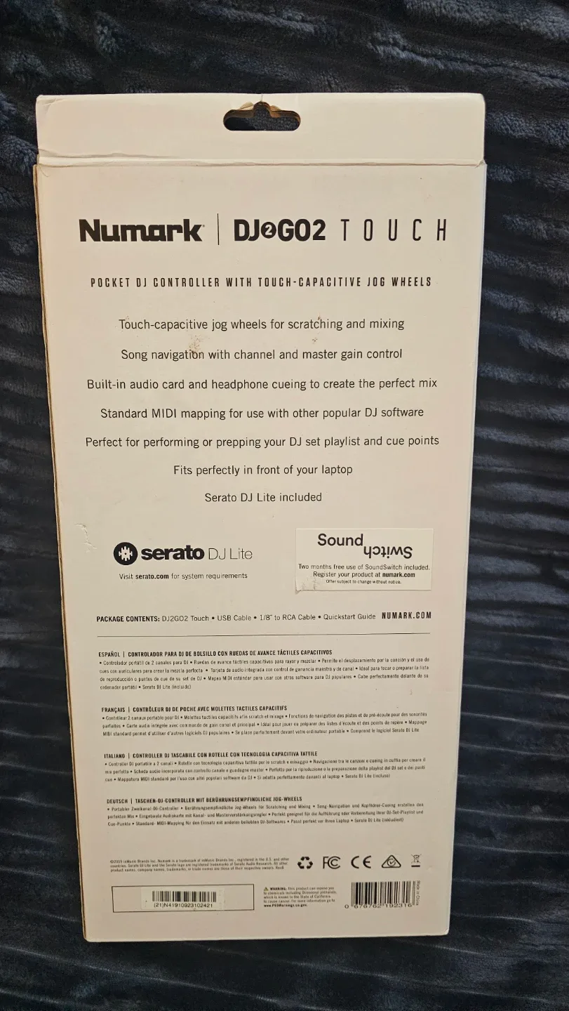 Numark DJ2GO2 Touch Pocket DJ Controller - NEW image indicator(3)