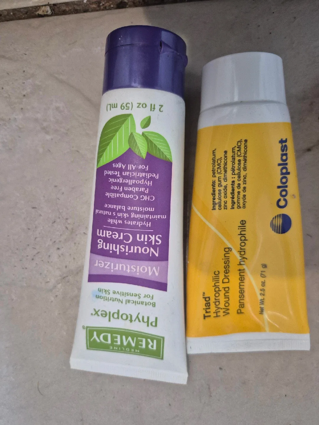 Remedy Phytoplex Nourishing Skin Cream & Coloplast Triad