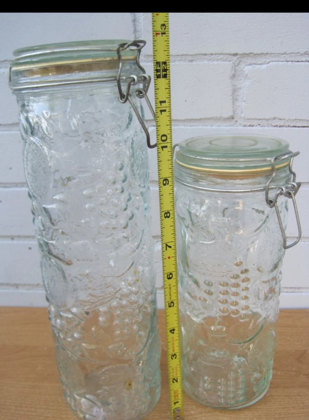Set of 2 Glass Storage Jars. It's available.  Firm price.