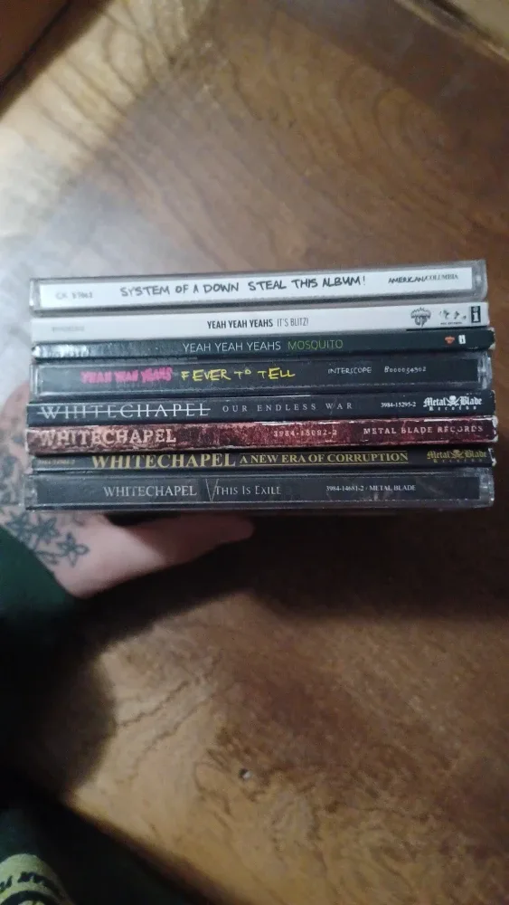 System of a Down, Whitechapel, Yeah Yeah Yeahs CDs