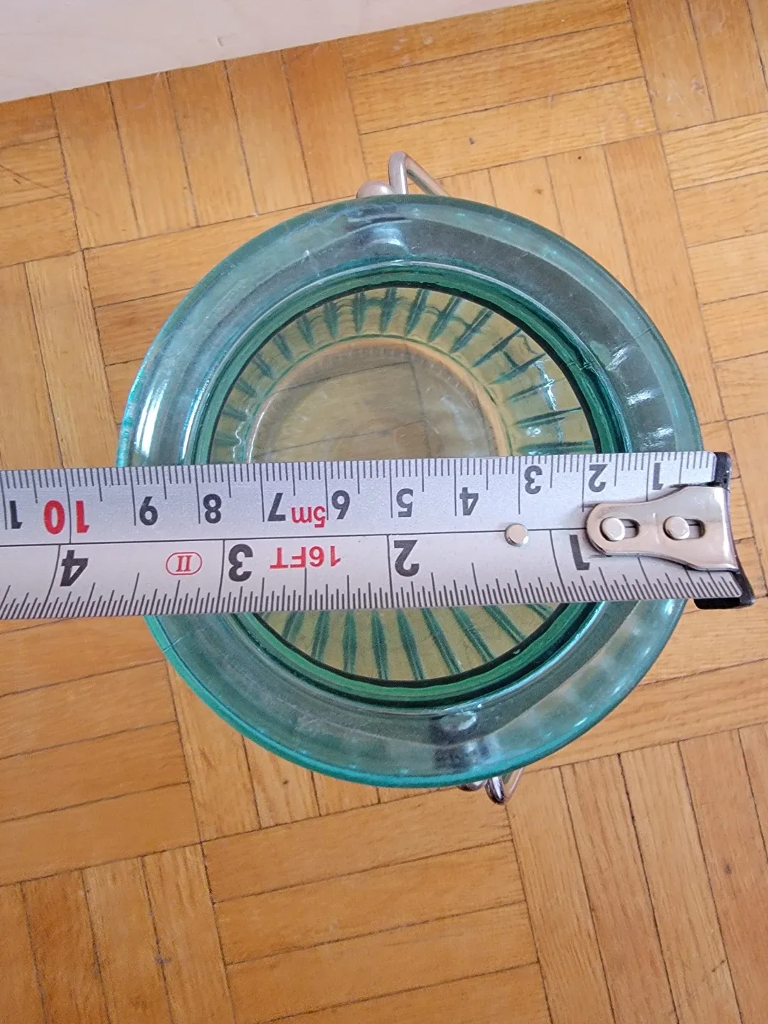 🥕Blue Glass Jar with Handle🥕 image indicator(3)