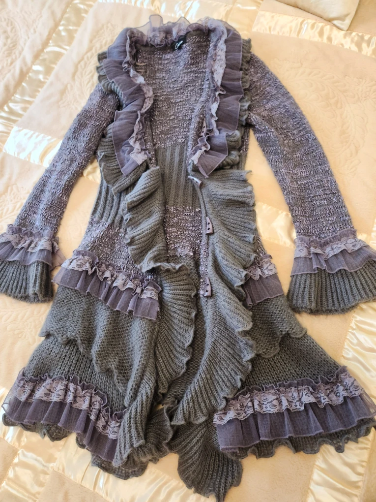 Ruffle Cardigan size Large - photo 3