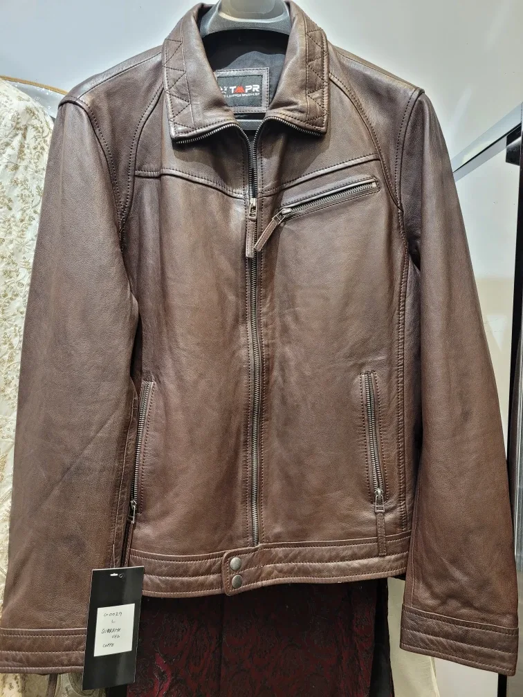 Brown Leather Jacket - new and unused image indicator(4)