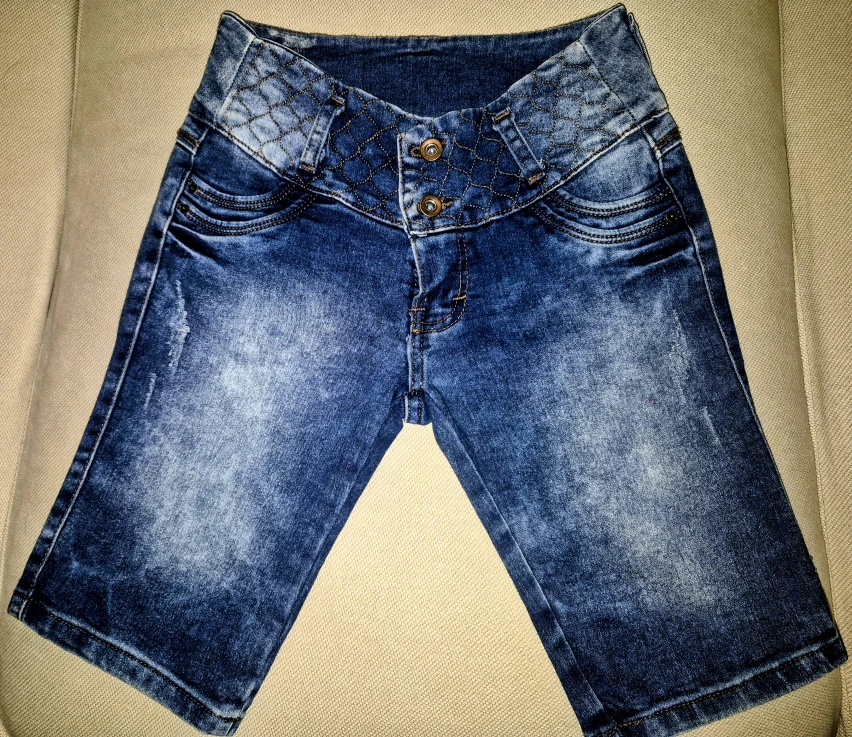 Modern blue denim shorts - photo 5