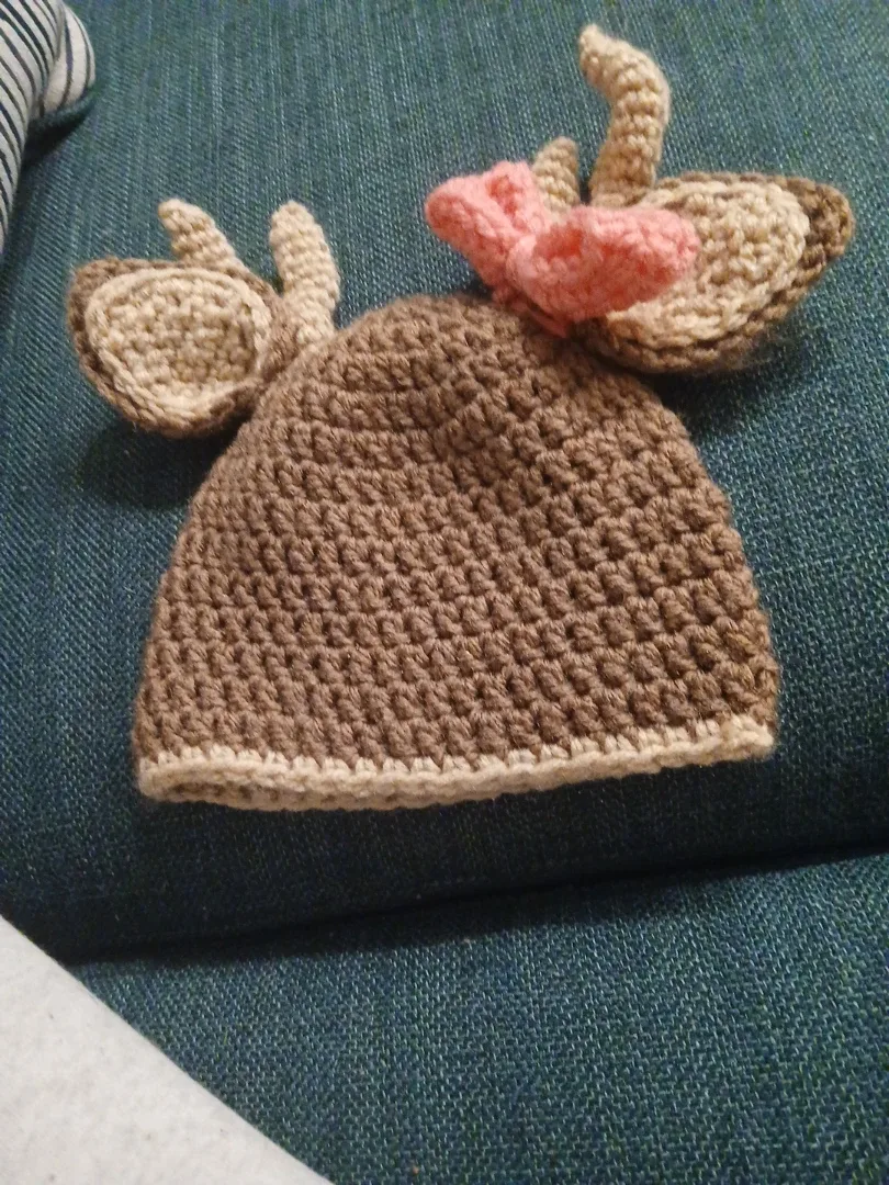 Crochet Reindeer Hat - Baby/Toddler