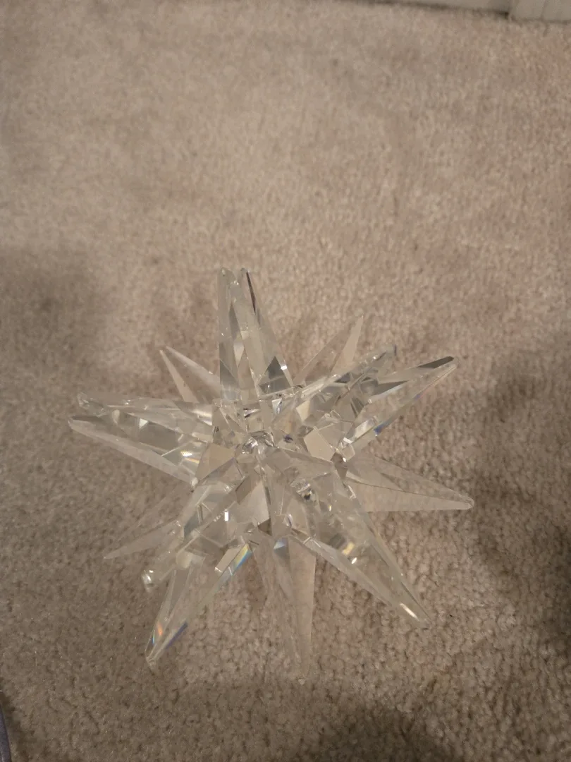 Swarovski Silver Crystal Art 7600 NR 143000 Star Candle Holder image indicator(4)