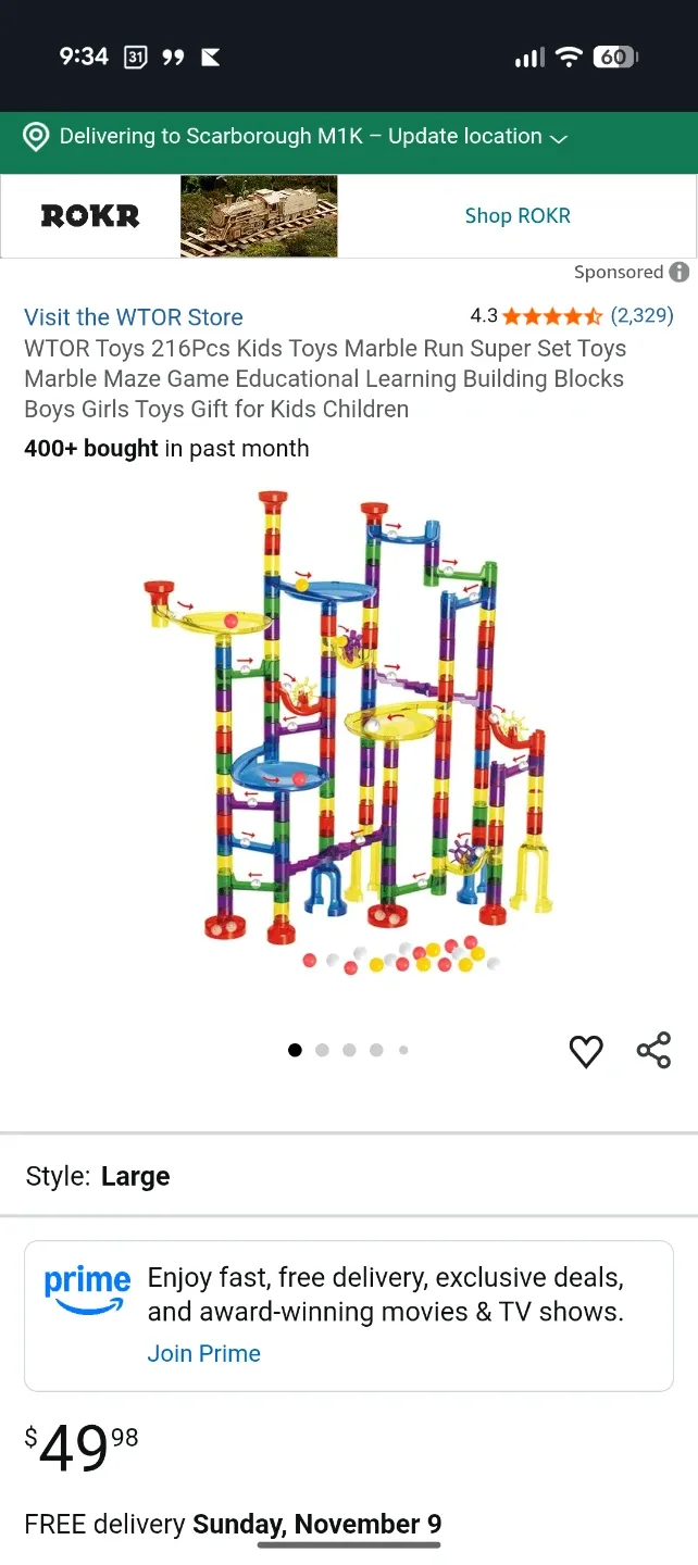 Marble Run Pipeline Game - Over 200 Pieces! image indicator(5)