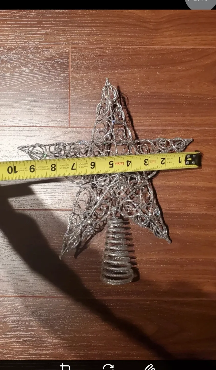 Silver Star Christmas Tree Topper image indicator(4)