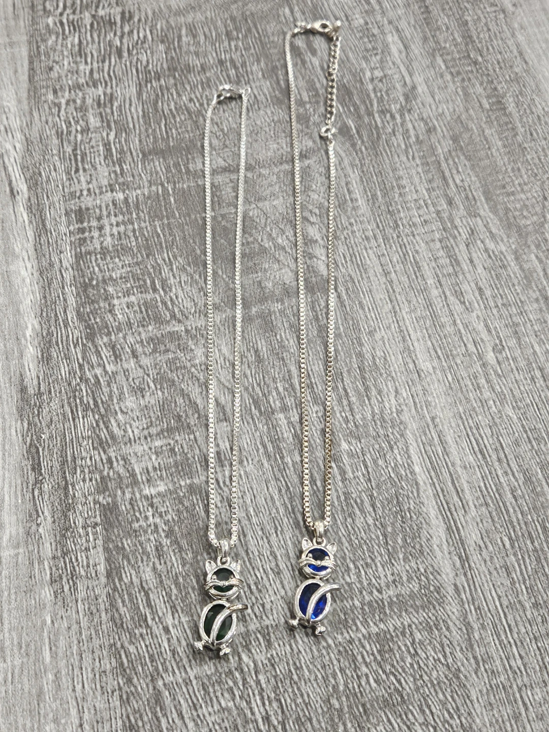 Avon Cat Pendants - Green & Blue - photo 2