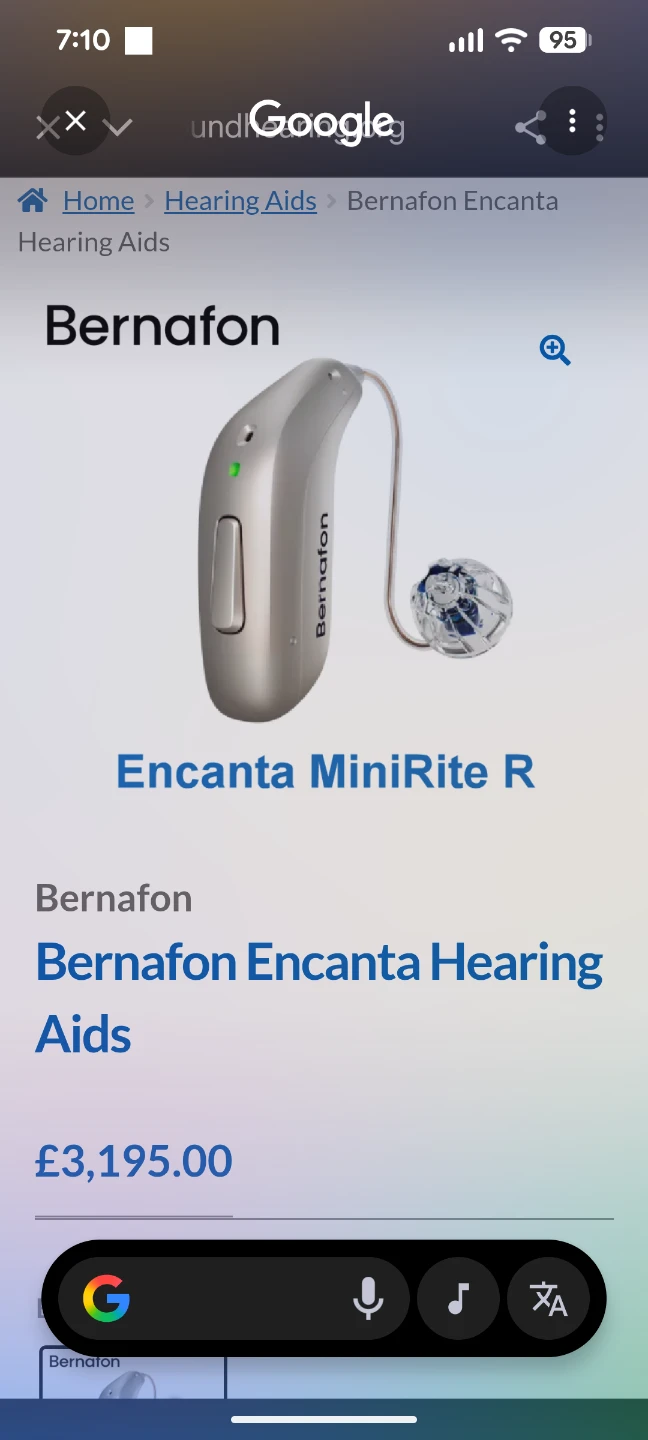 Bernafon Entra B 20 Hearing Aids
