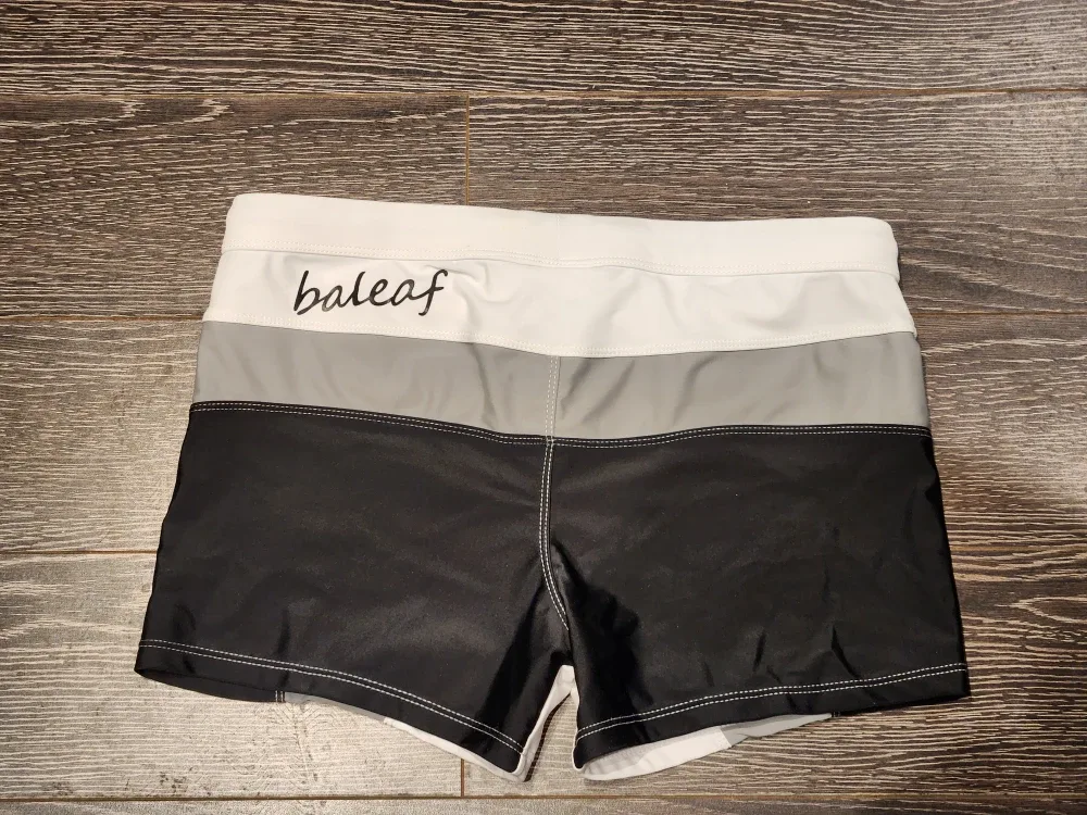 (Small/Medium) Baleaf Swim Trunks - White, Black, Grey image indicator(2)
