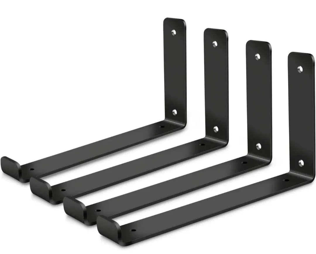 Shelf Bracket 10" x 5.5" - black heavy duty  - 10pc available