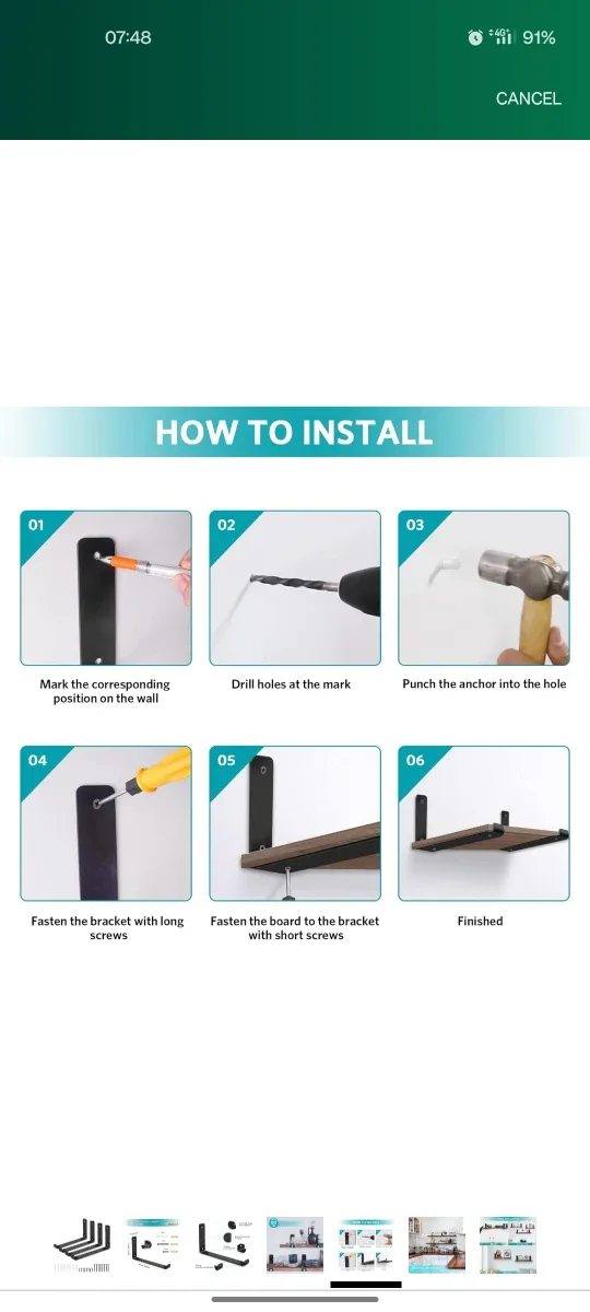 Shelf Bracket 10" x 5.5" - black heavy duty  - 10pc available image indicator(5)