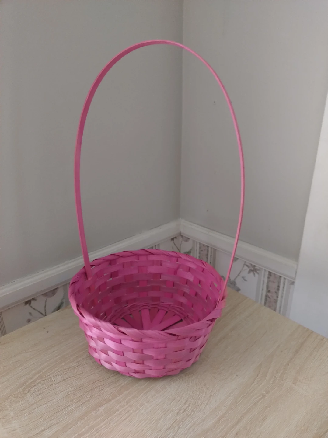 Pink Woven Basket
